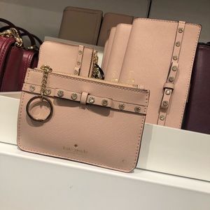 bitsy pink Kate spade jeweled bow wallet